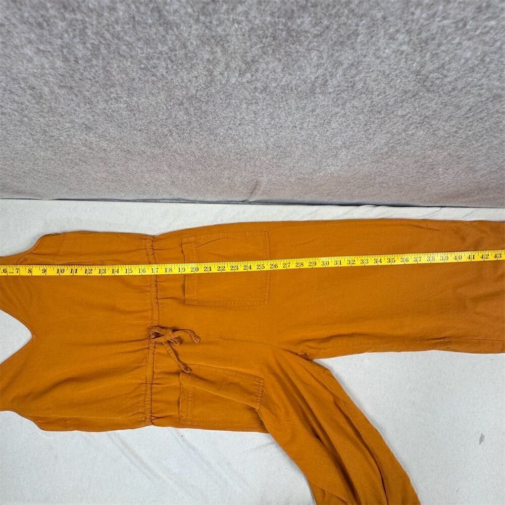 Old Navy Women's Sleeveless Jumpsuit mustard Yellow Size Medium Pockets - Picture 7 of 12
